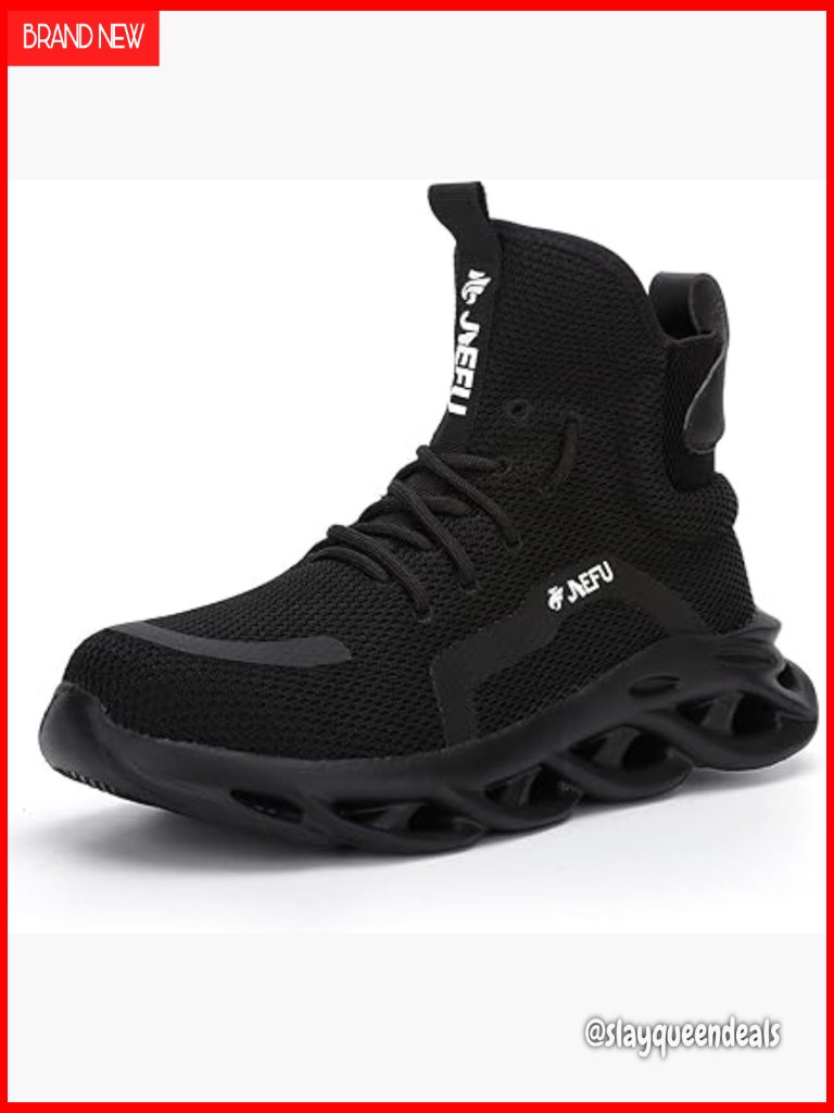 Steel Toe Work Boots Lightweight Breathable Pull On Safety Construction